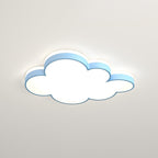 Cloud Flush Light Fixture Contemporary Acrylic LED Bedroom Close to Ceiling Lamp