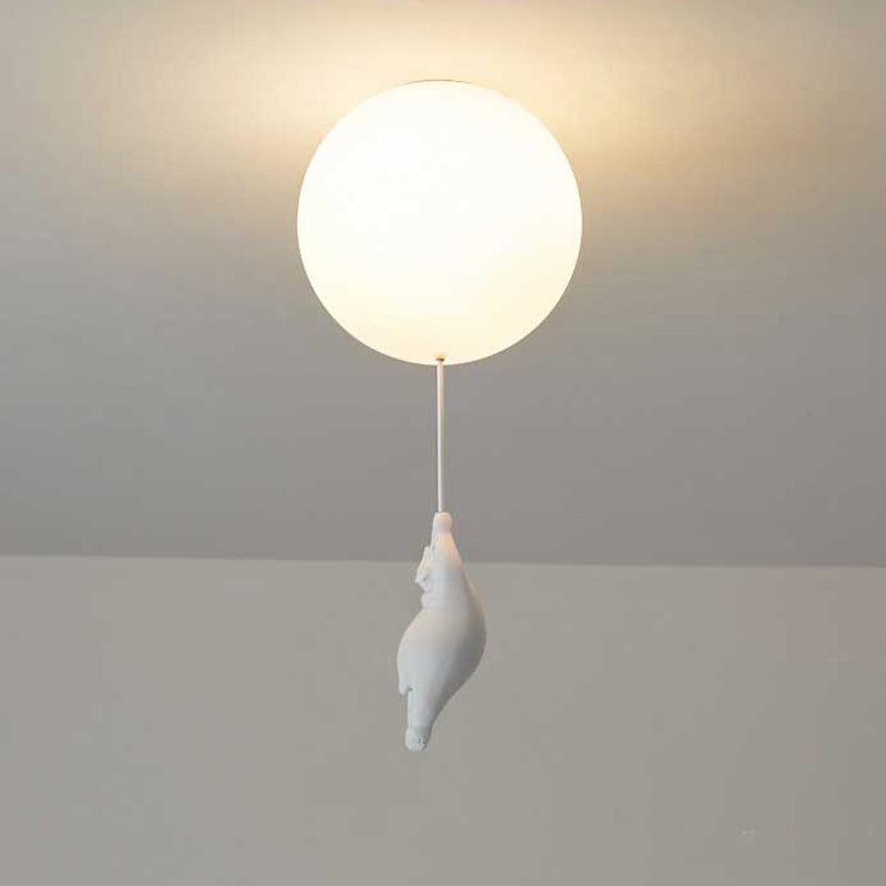 Aria Ceiling Light Bear Balloons White Metal/Acrylic Bedroom