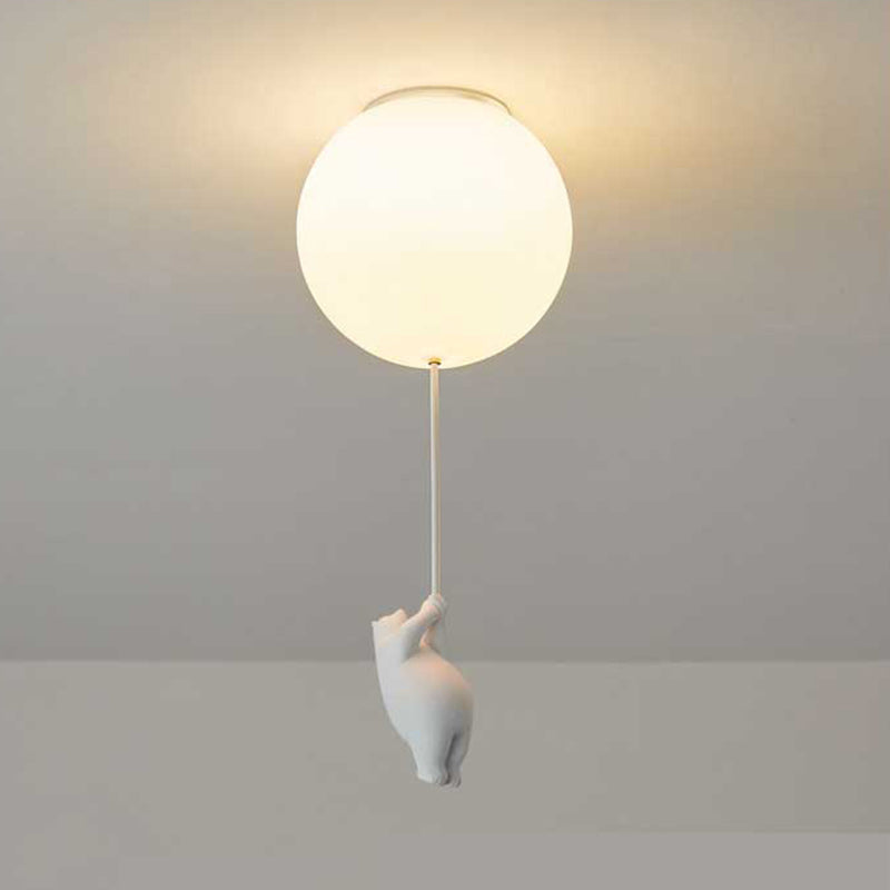 Aria Ceiling Light Bear Balloons White Metal/Acrylic Bedroom