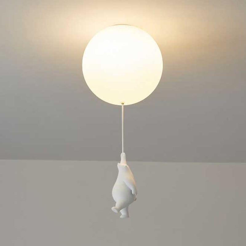 Aria Ceiling Light Bear Balloons White Metal/Acrylic Bedroom