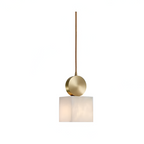 Nordic Marble Etruscan Alabaster Pendant Light