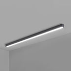 Rectangular Flush Mount Recessed Lighting Modern Aluminum Office Ceiling Light in Black