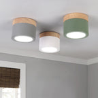 Cylinder Flush Mount Ceiling Fixture Nordic Style LED Metal Flush Ceiling Light Fixture
