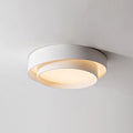 White Metal Circular Flush Mount Ceiling Lamp Nordic Style LED Flush Mount Lighting for Bedroom