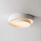 White Metal Circular Flush Mount Ceiling Lamp Nordic Style LED Flush Mount Lighting for Bedroom