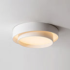 White Metal Circular Flush Mount Ceiling Lamp Nordic Style LED Flush Mount Lighting for Bedroom