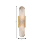 2 Bulbs Bar Flush Mount Colonial Gold/Black Marble Wall Sconce Lighting for Dining Room