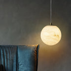 Alabaster Globe Modern Pendant Light