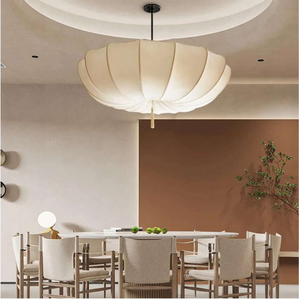 Light of Paris Modern Fabric Pendant Light