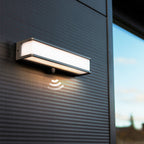 Modern Minimalist Rectangular Acrylic Sensor Solar Waterproof Outdoor Wall Light