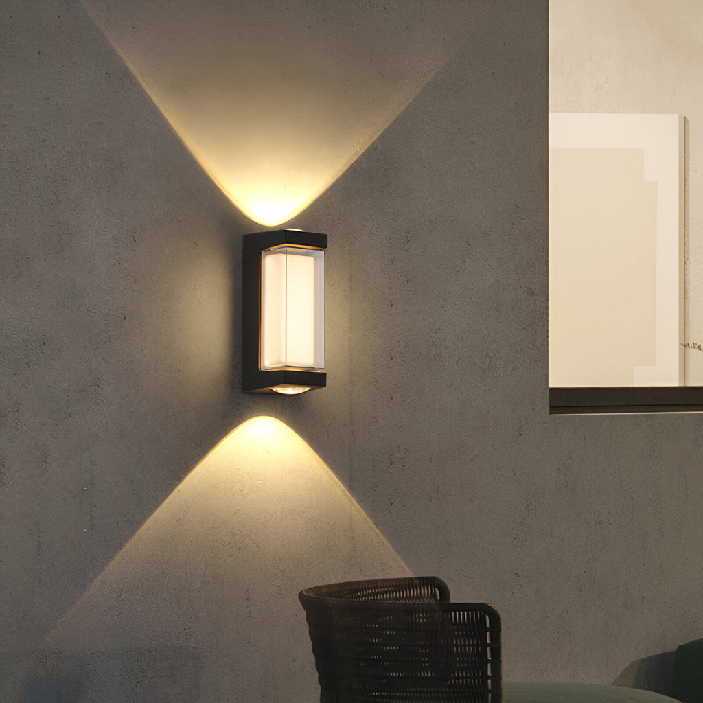 Nordic Up Down Acrylic Waterproof Minimalist Outdoor Wall Light