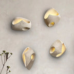 Designer Wall Lamp in Organic Stone Boho Style