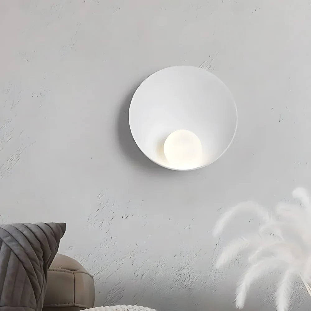 Serenity Modern Resin Japandi Metal Wall Lamp