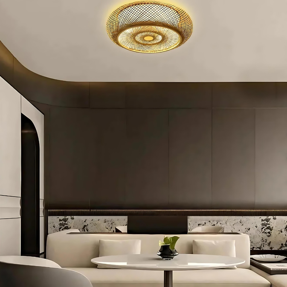 Serenity Natural Bamboo Boho Ceiling Light