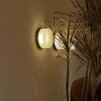 Nordic Luminous Dimple Glass Modern Wall Light