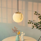 Alabaster Globe Modern Pendant Light
