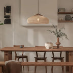 Woven Dome Bohemian Rattan Pendant Light