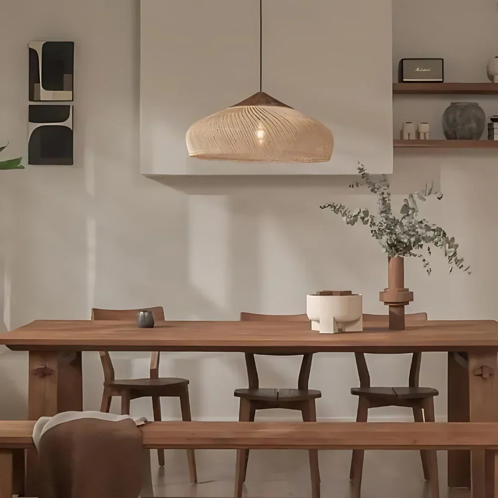 Woven Dome Bohemian Rattan Pendant Light