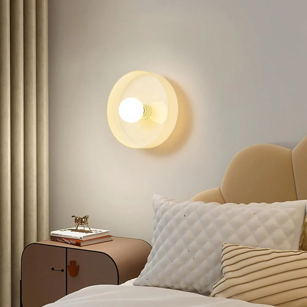Nordic Glass Olive Disc Wall and Ceiling Light