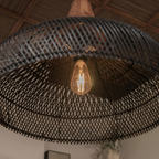 Woven Dome Bohemian Rattan Pendant Light