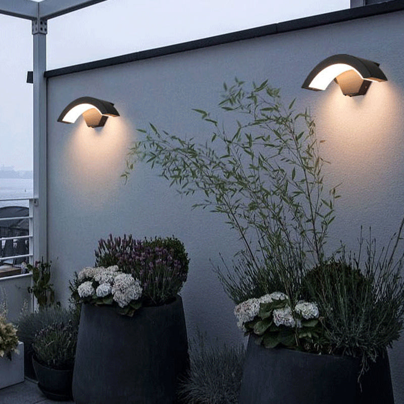 Nordic Arc Metal LED Waterproof Outdoor Wall Light