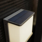 Modern Minimalist Rectangular Acrylic Sensor Solar Waterproof Outdoor Wall Light