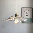 Lotus Glow Vintage Glass Pendant Light
