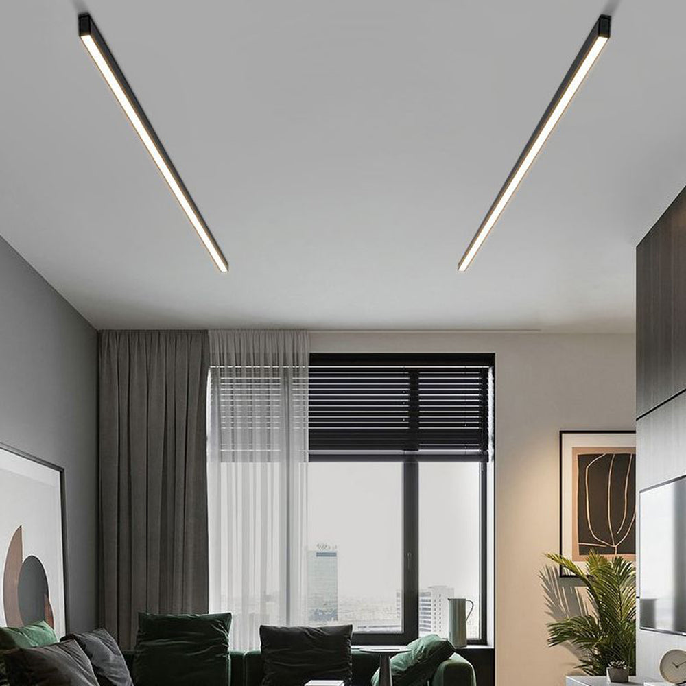 Solin Modern Linear Black Ceiling Light for Living Room