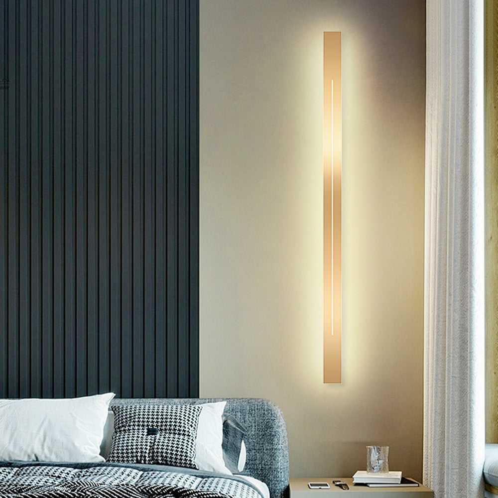Azin Simple Linear Wall Sconce Black/Gold Living Room