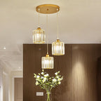 Vina Nordic Round/Square Suspension. Metal/Glass. Black/Gold. Living Room/Bar