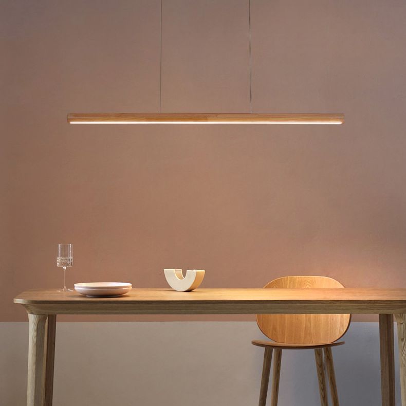 Xylo Linear Suspension Light Design in Wood