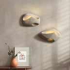 Designer Wall Lamp in Organic Stone Boho Style