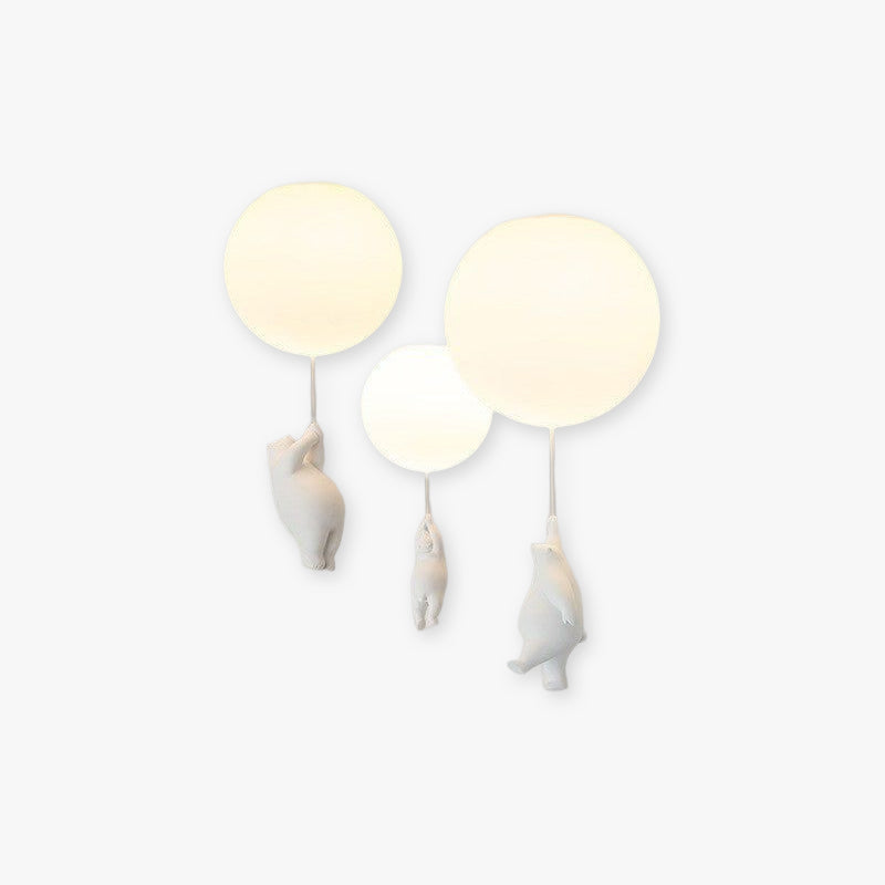 Aria Ceiling Light Bear Balloons White Metal/Acrylic Bedroom
