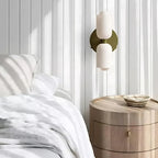Elegance Cream Acrylic Metal Base Minimalist Wall Light