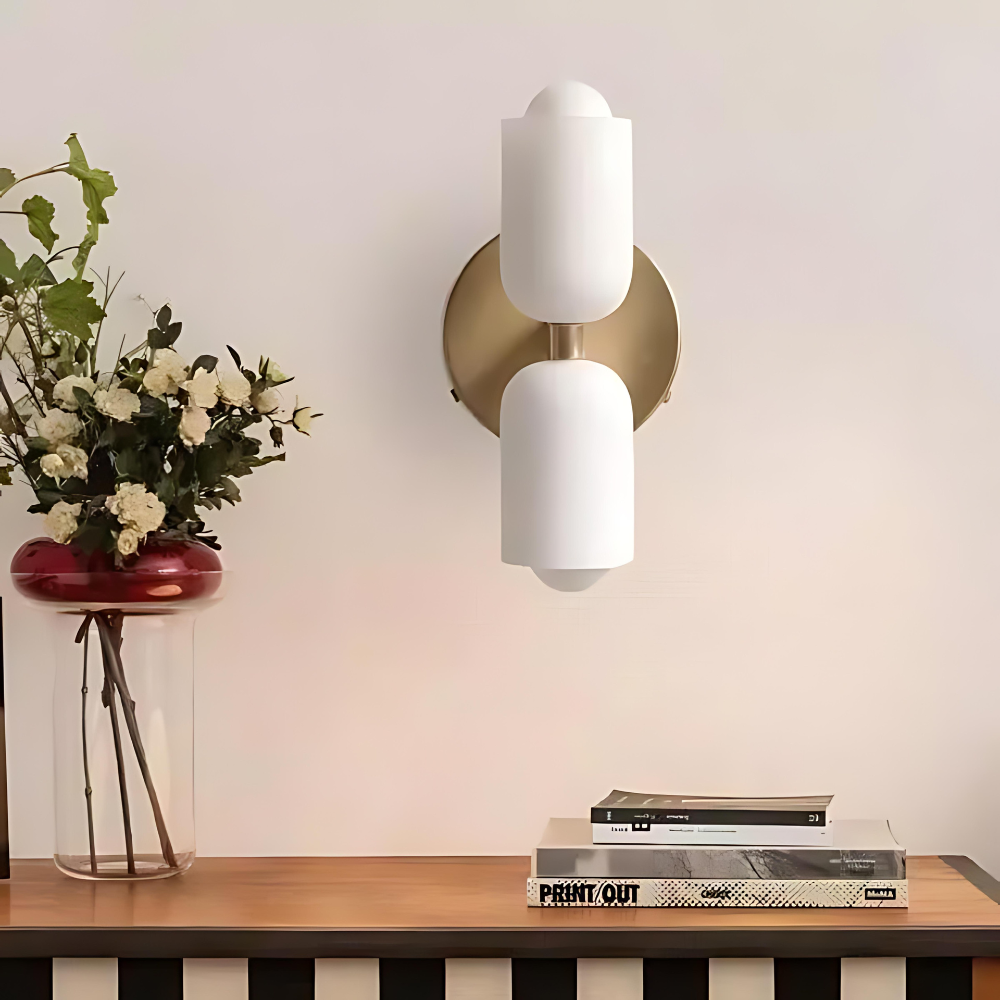 Elegance Cream Acrylic Metal Base Minimalist Wall Light