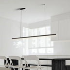Arisha Minimalist Linear Metal Pendant Light, White/Black