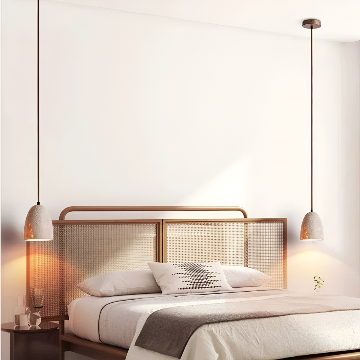Solenne Minimalist Travertine Pendant Light