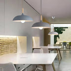 Nordic Style Wood Iron Art Pendant Light