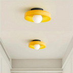 Nordic Glass Olive Disc Wall and Ceiling Light