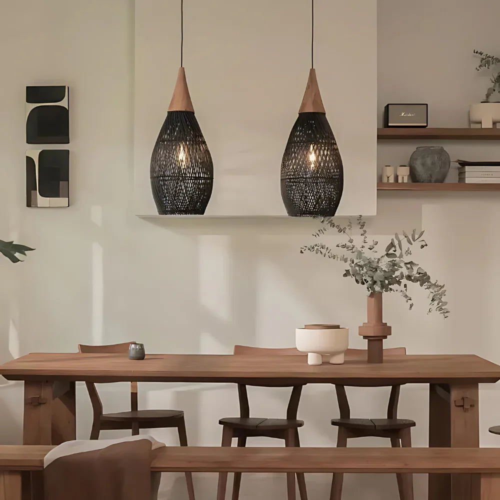 Handmade Rattan Tapestry Pendant Light