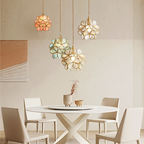 Mylene Flower Petal Glass Pendant Light