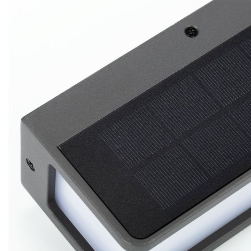 Modern Minimalist Rectangular Acrylic Sensor Solar Waterproof Outdoor Wall Light