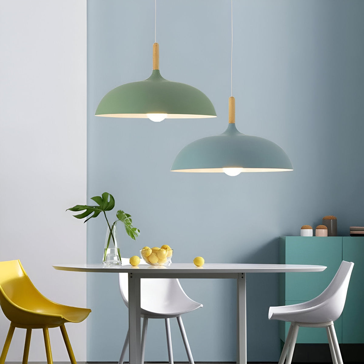 Nordic Style Wood Iron Art Pendant Light
