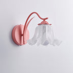 French Flower Vintage Acrylic Wall Light