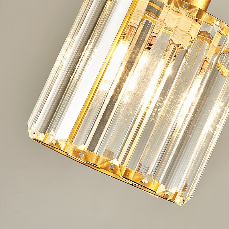 Vina Nordic Round/Square Suspension. Metal/Glass. Black/Gold. Living Room/Bar