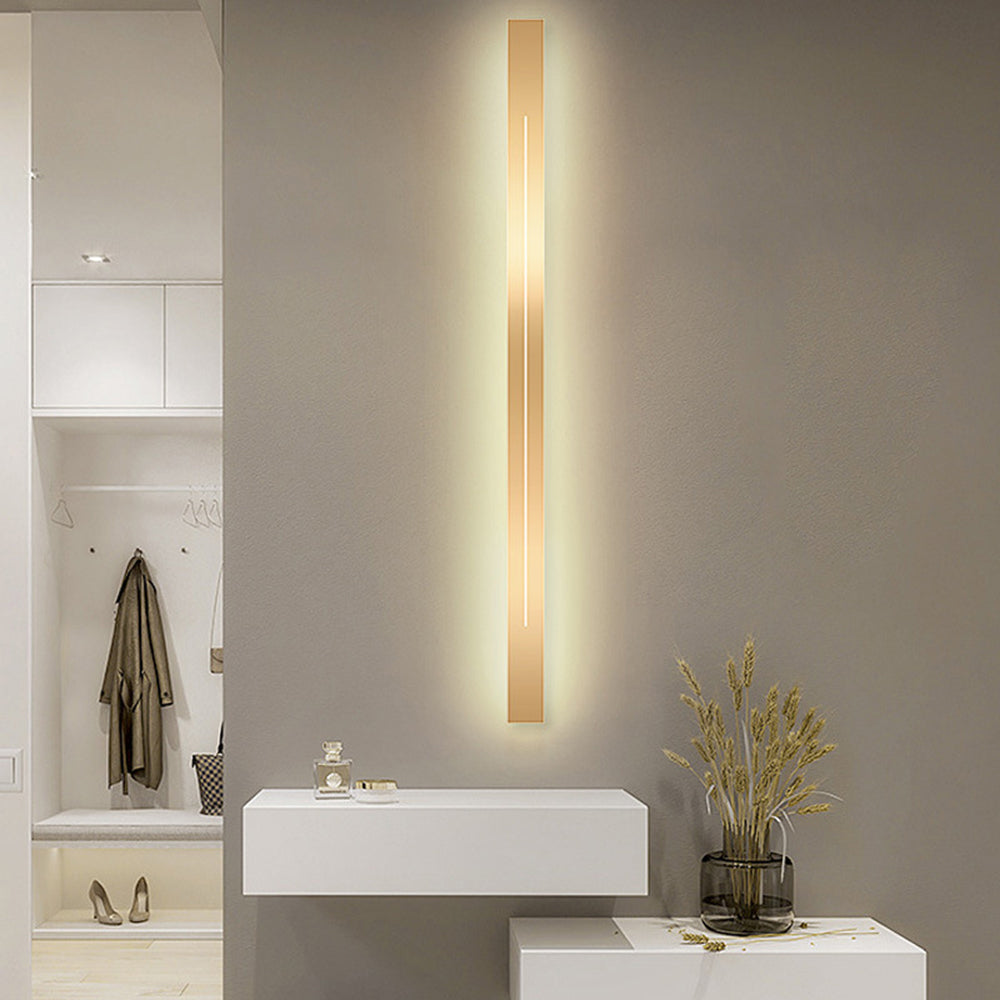 Azin Simple Linear Wall Sconce Black/Gold Living Room