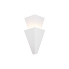 Eden White Modern Geometric Plaster Wall Light