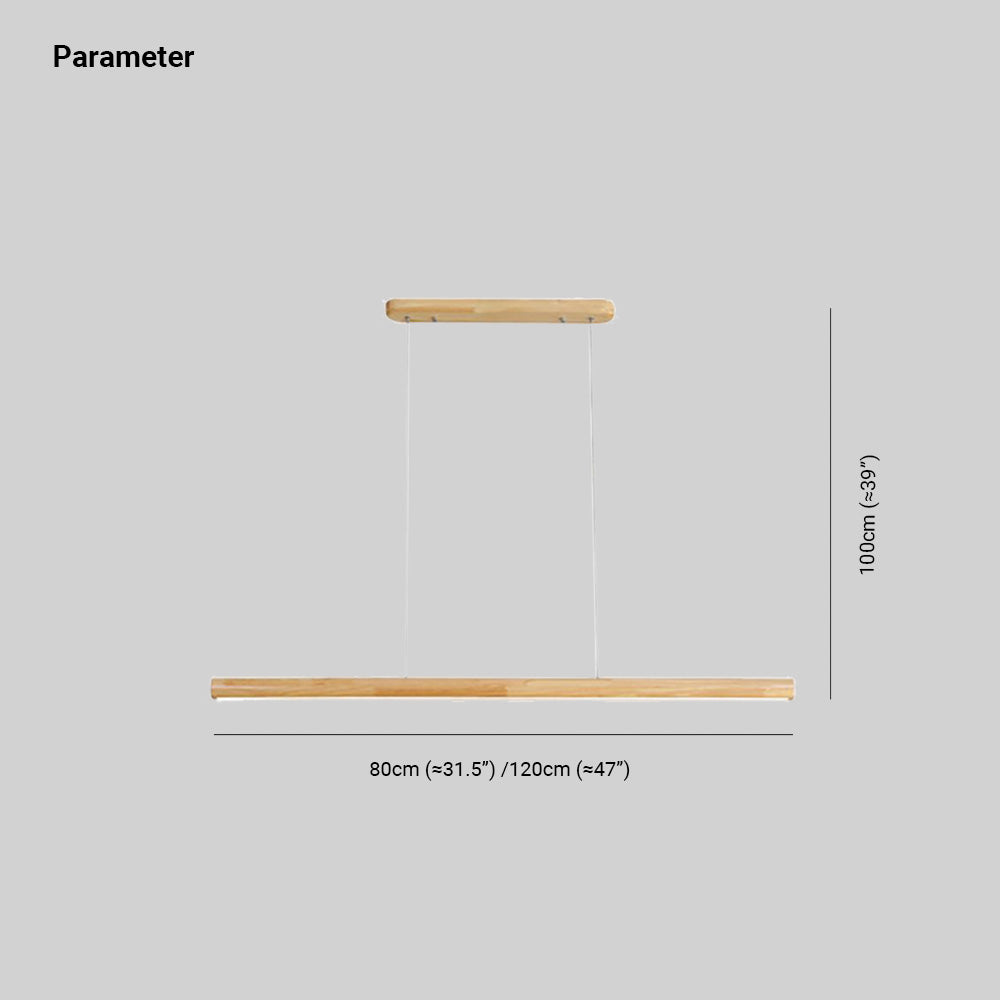 Xylo Linear Suspension Light Design in Wood