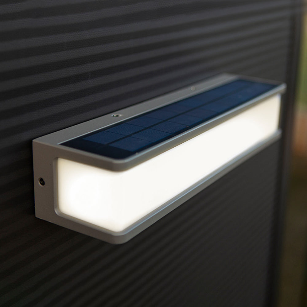 Modern Minimalist Rectangular Acrylic Sensor Solar Waterproof Outdoor Wall Light