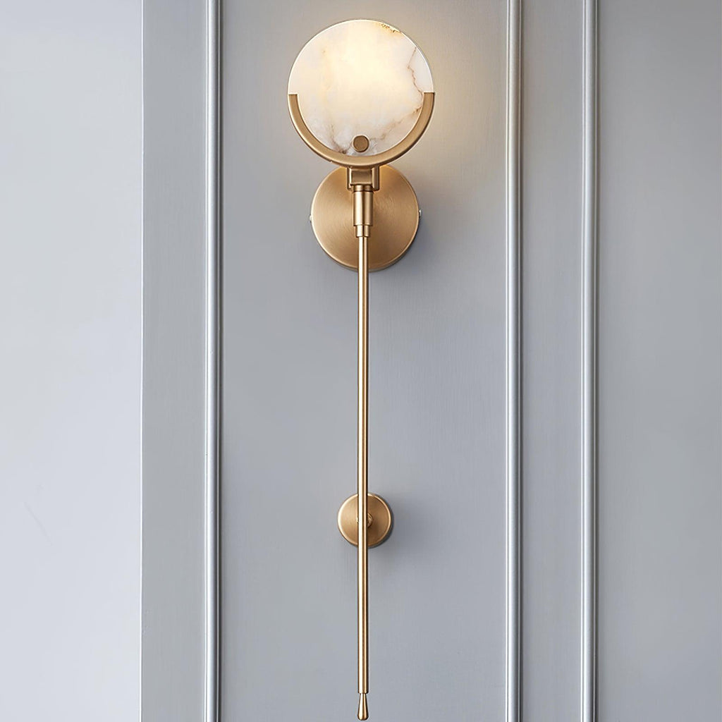 Alabaster Marble Ava Brass Wall Light